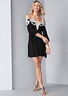 Full front view Cold-Shoulder Lace Dress