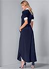 Full back view Collared Maxi Top