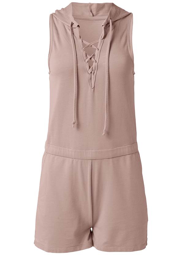 Alternate View Lace-Up Romper