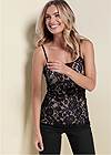 Cropped front view Lace Cami