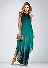 Front view Ombre Glitter Long Dress