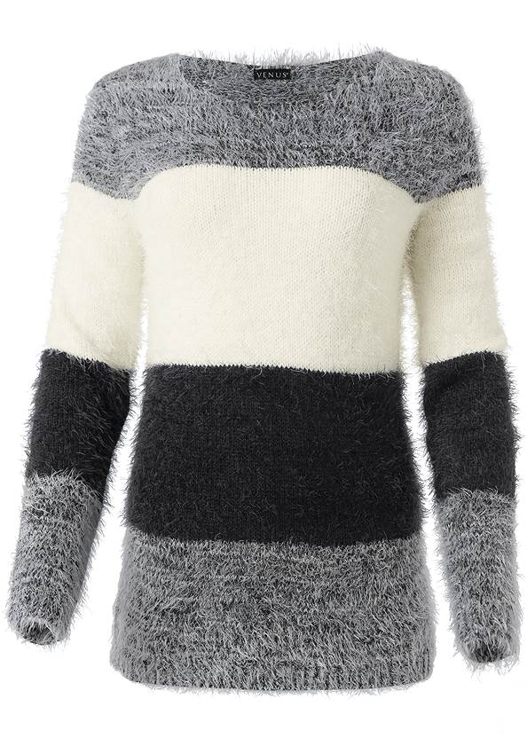 Alternate View Striped Cozy Sweater