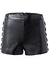 Alternate View Faux-Leather Lace-Up Shorts
