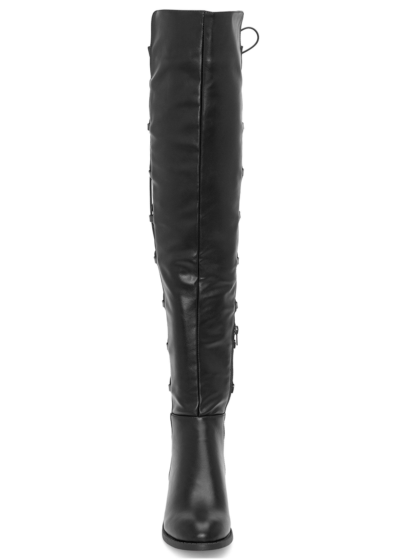 Black boots with laces in back sale