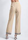 Waist down back view Embellished Linen Pants