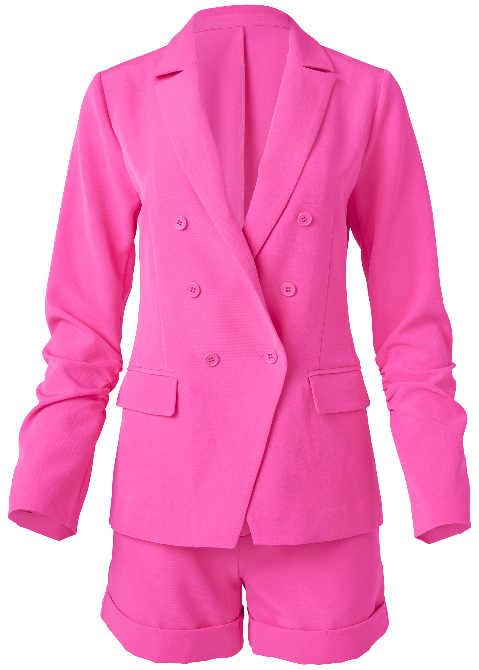 hot pink short suit