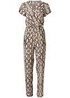 Ghost  view Tie-Front Python Jumpsuit