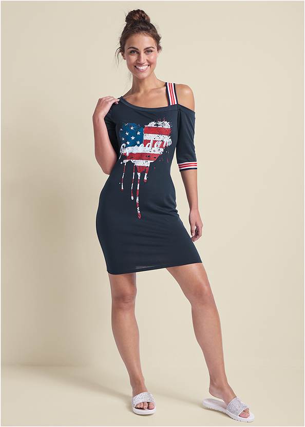 Full front view Graphic Lounge Dress