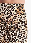 Detail front view Leopard Print Maxi Skirt