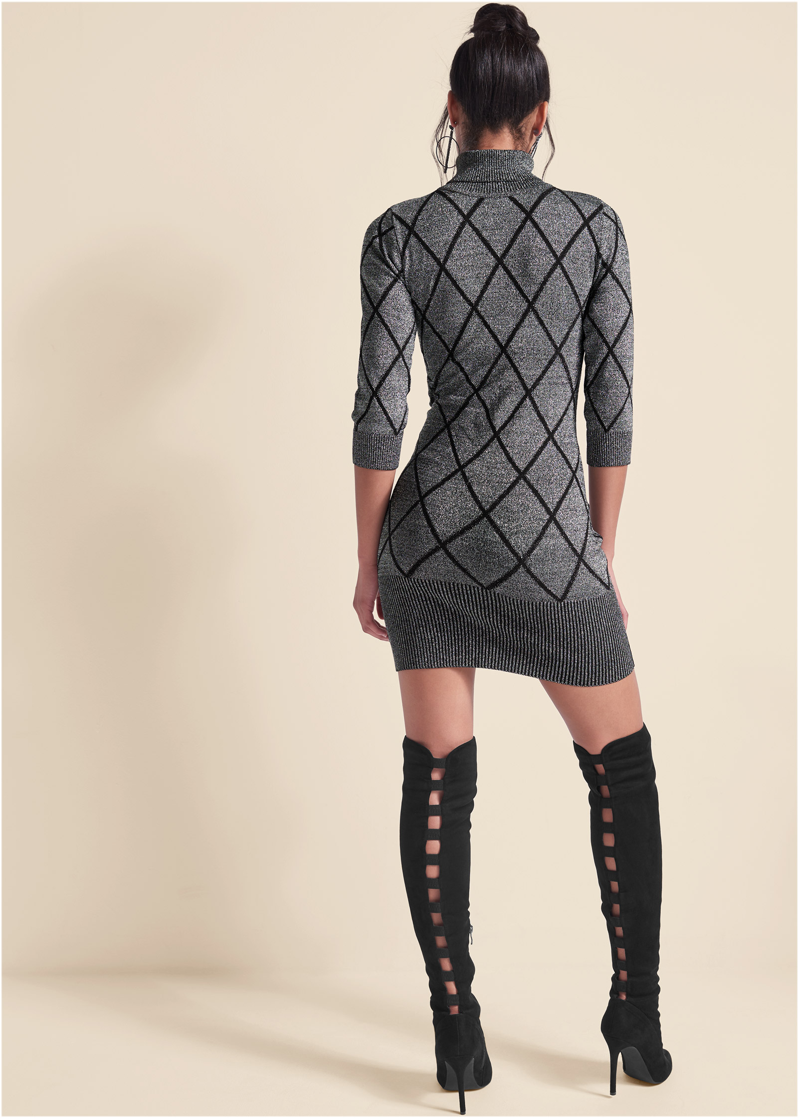 venus turtleneck sweater dress