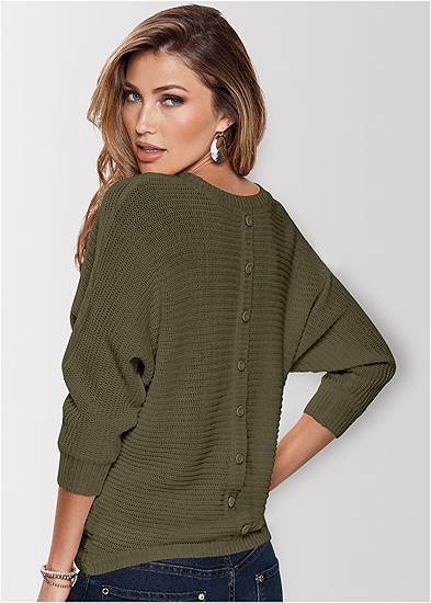 Button Back Detail Sweater