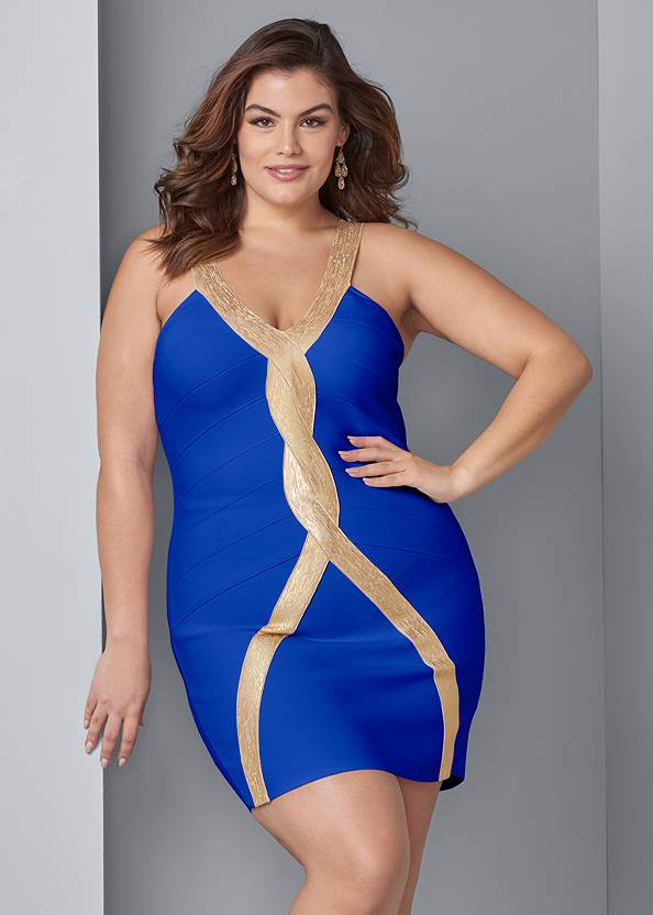 Front View Bandage Bodycon Dress