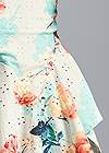 Detail front view Floral Print Eyelet Top
