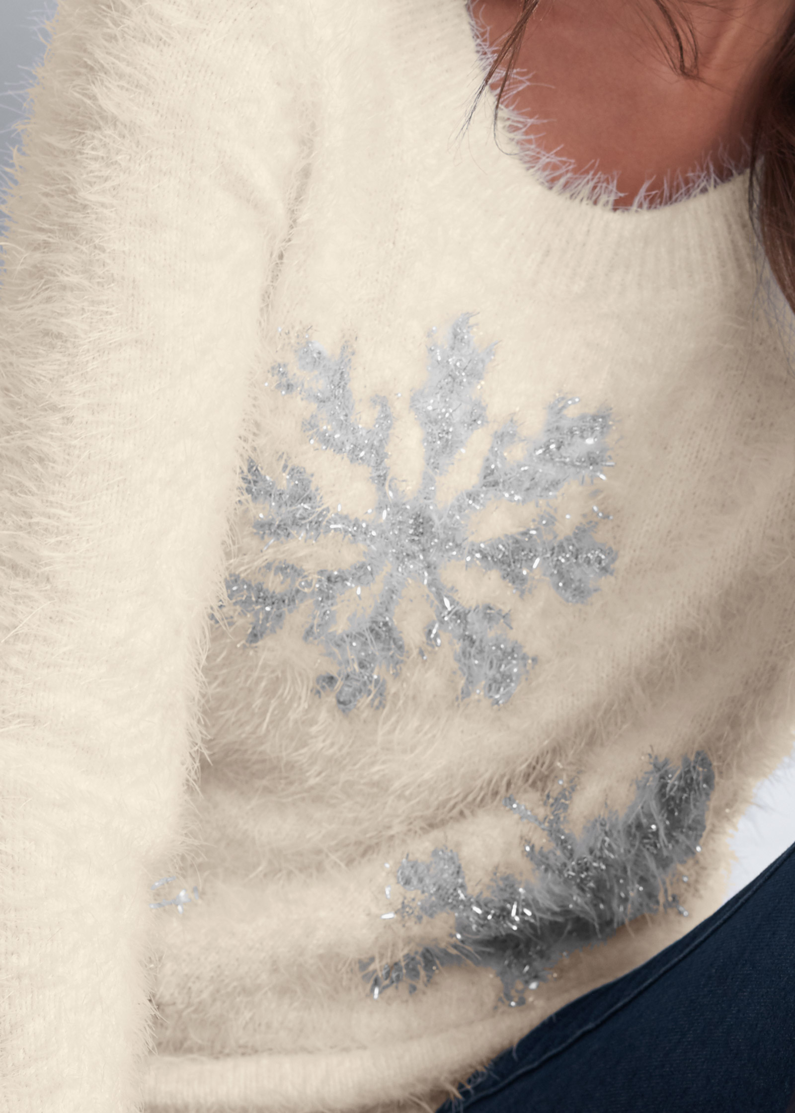 plus size snowflake sweater