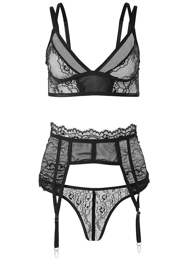 Alternate View Lace And Mesh 3-Piece Set