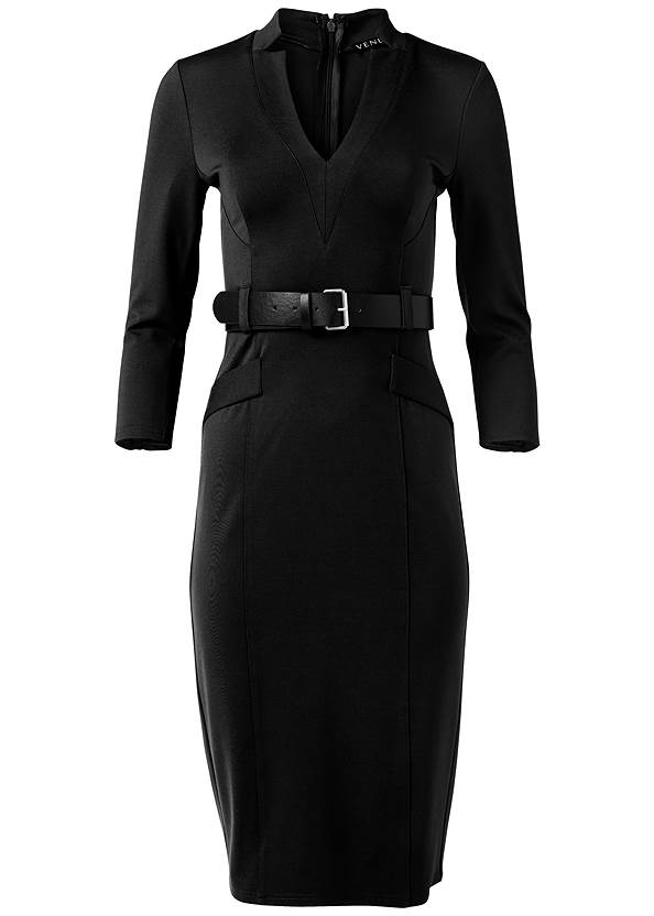 Belted Dress in Black | VENUS