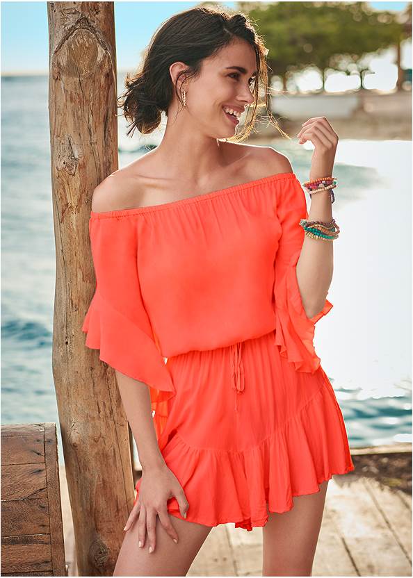 Front View Flirty Romper Cover-Up