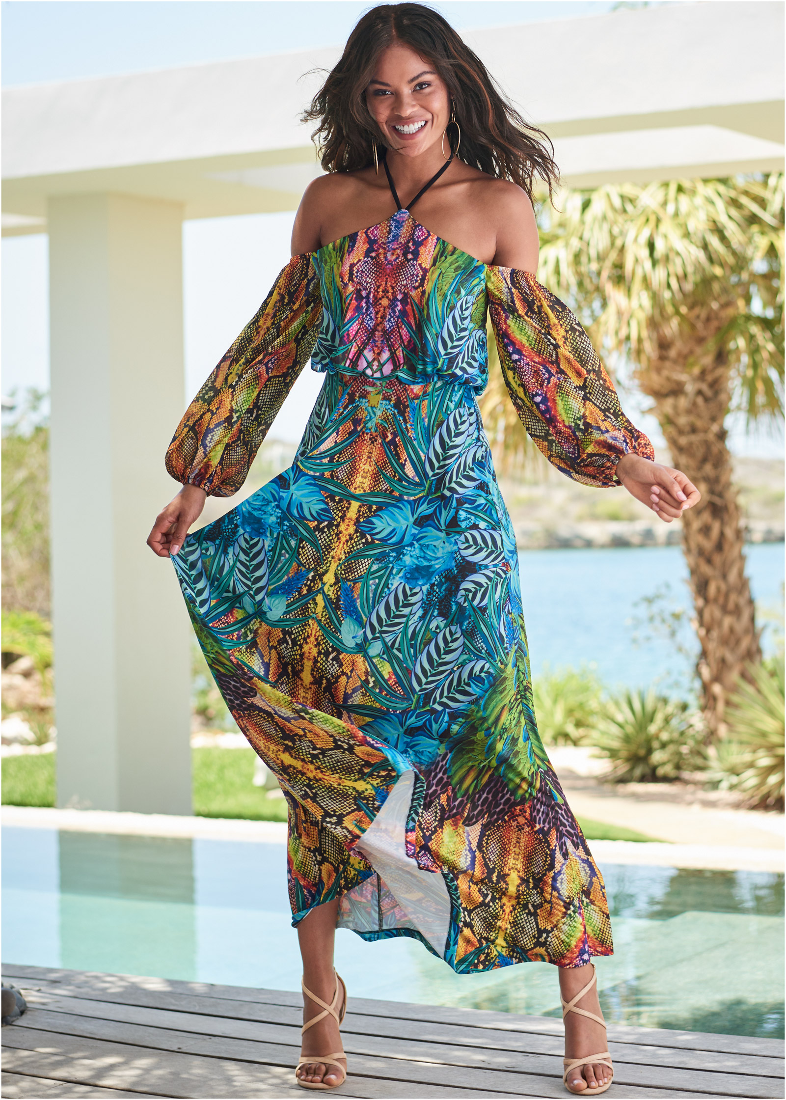 Sleeveless Beach Dress for Women Summer Beachwear Bohemian Mini Strappy Dresses Casual