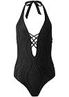 Alternate View Lace Strappy One-Piece