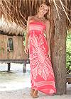 Front View Bandeau Maxi Dress Cover-Up