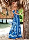 Back View Bandeau Maxi Dress Cover-Up