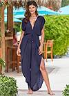 Front View Side Slit Cover-Up Jumpsuit