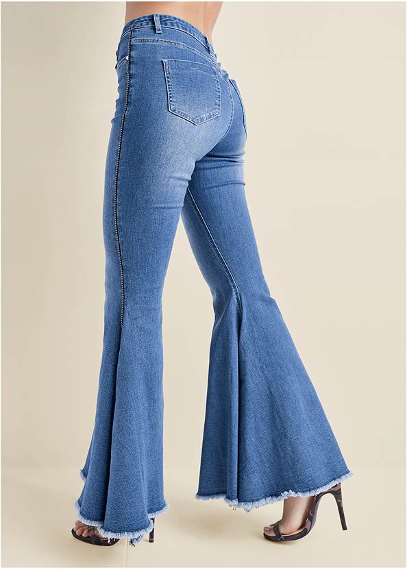 Waist down side view Extreme Flare Jeans