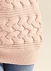 Detail front view Boat Neck Cable Knit Sweater