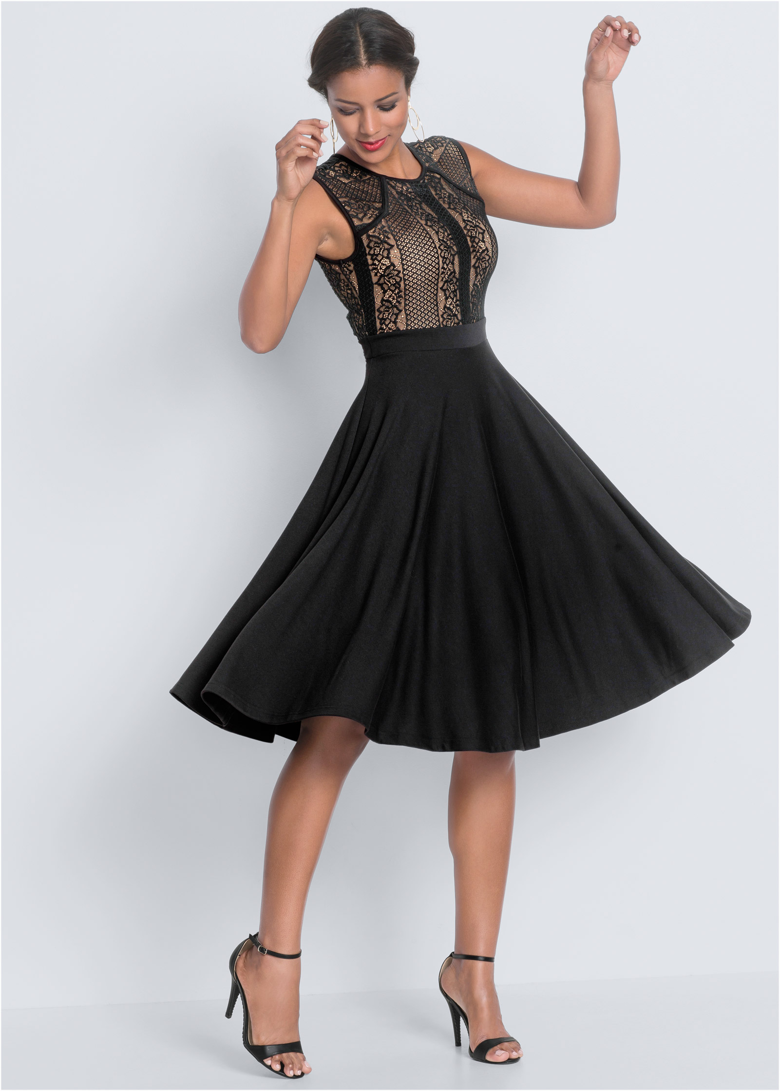venus black lace dress
