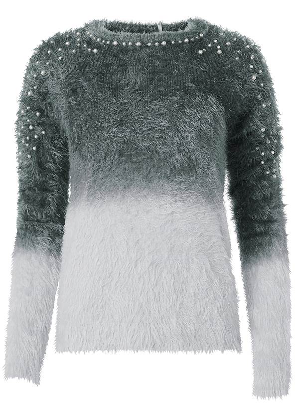 Alternate View Cozy Pearl Trim Sweater