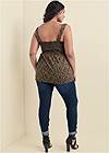 Back View Smocked Leopard Tunic