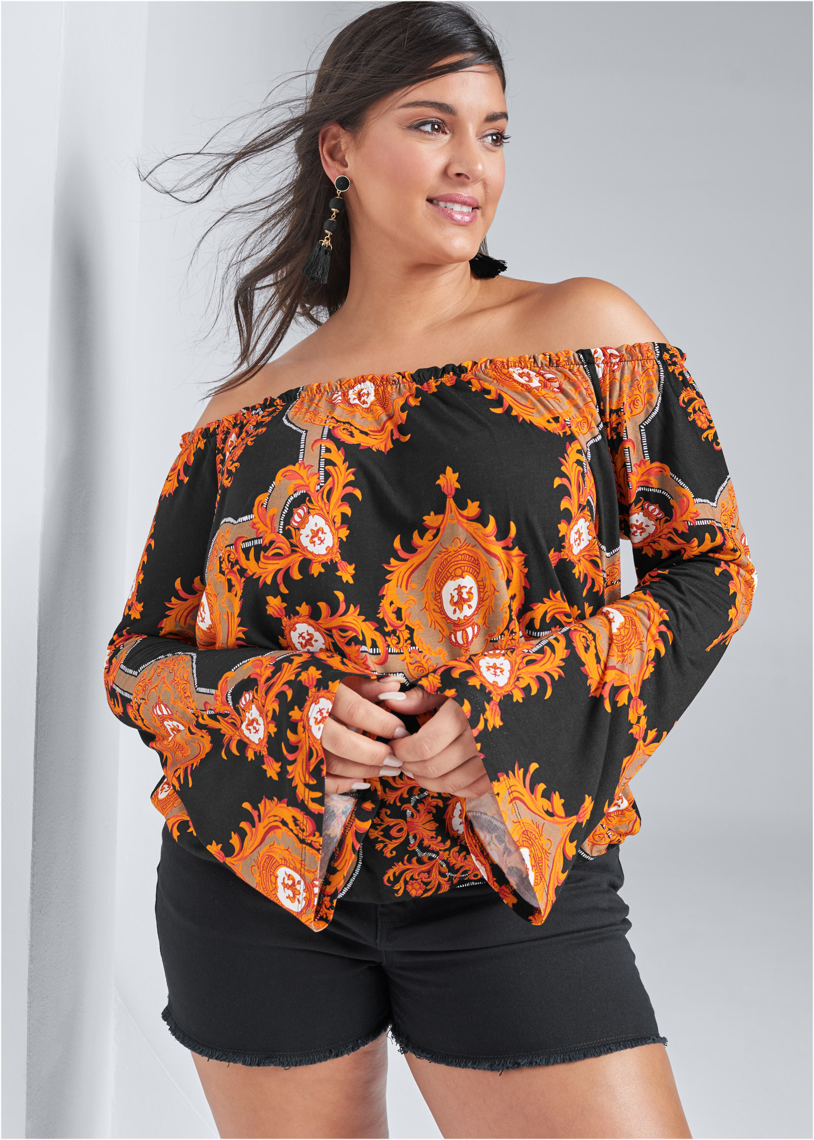 shoulderless tops plus size