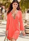 Front View Roman Cover-Up Beach Dress