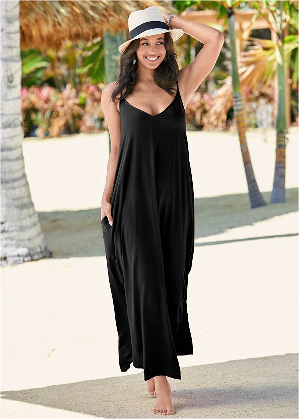 Front View Boho Maxi Dress Cover-Up