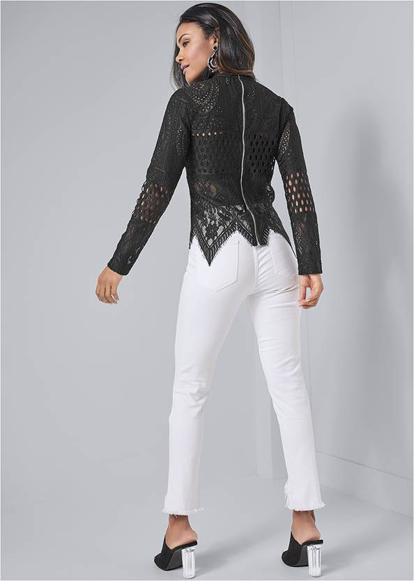 Back View Scalloped Lace Top