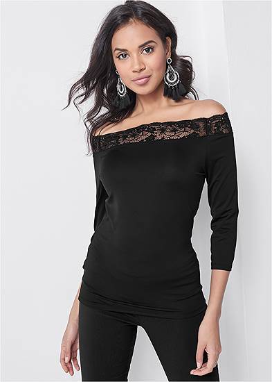 Off-The-Shoulder Lace Top