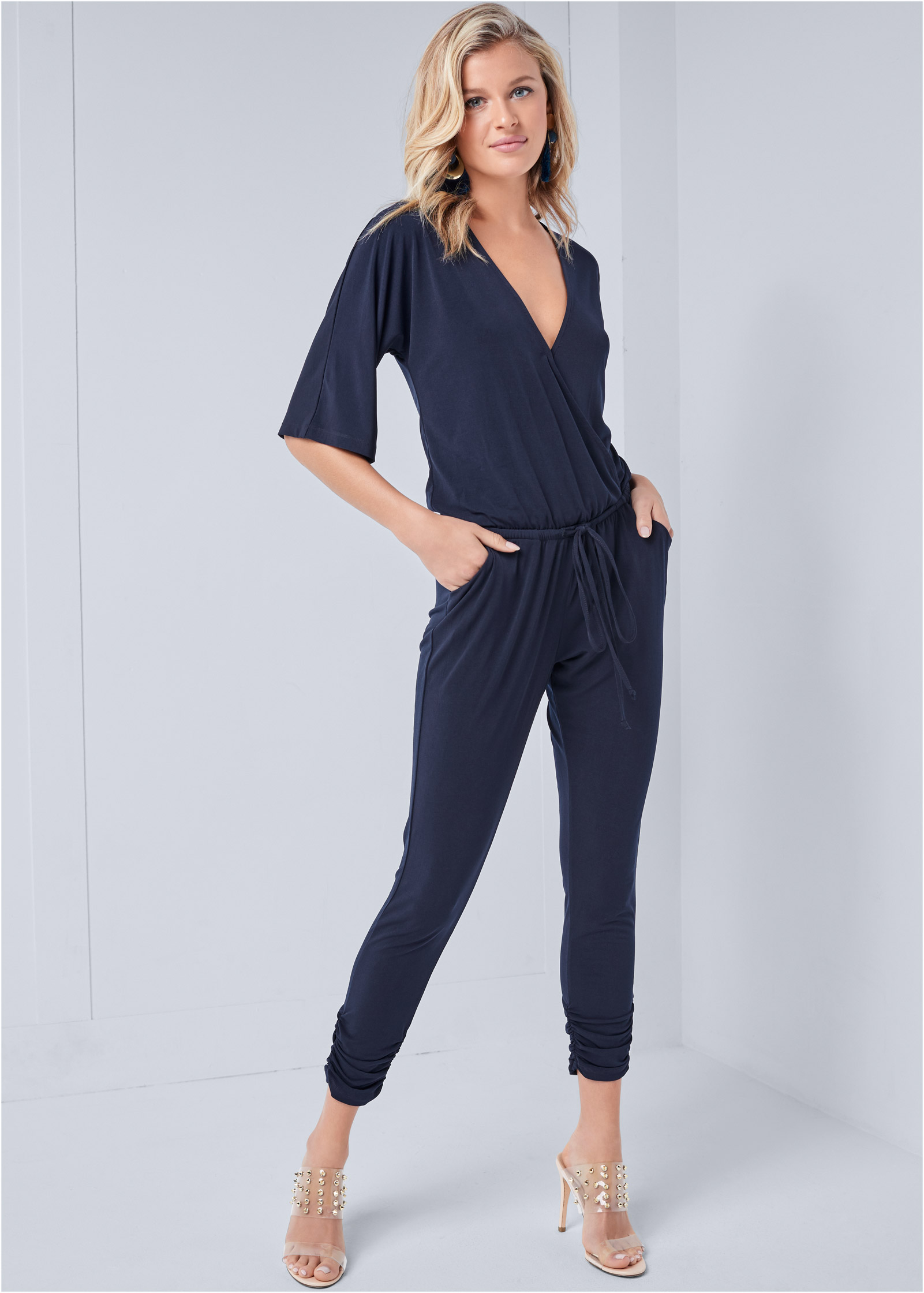 venus navy jumpsuit