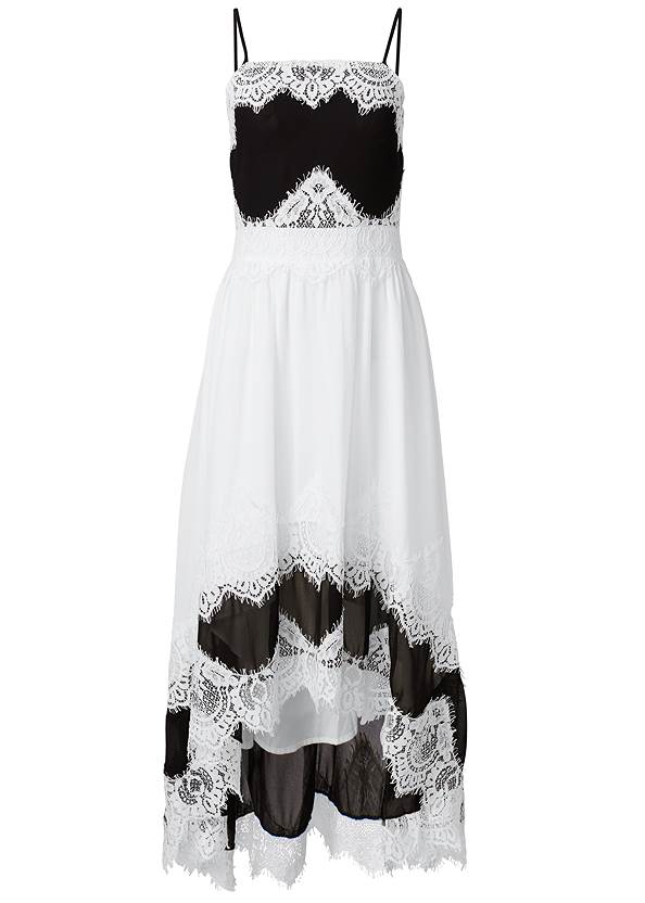 Alternate View High Low Lace Detail Dress