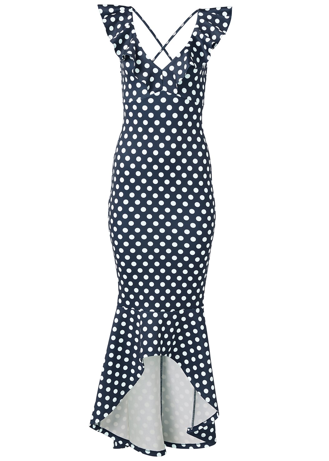 Plus Size High Low Polka Dot Dress | VENUS
