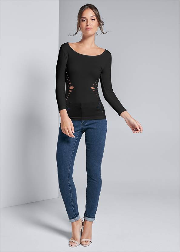 Full front view Seamless Cut Out Top