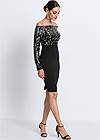 Full front view Sequin Detail Bodycon Dress