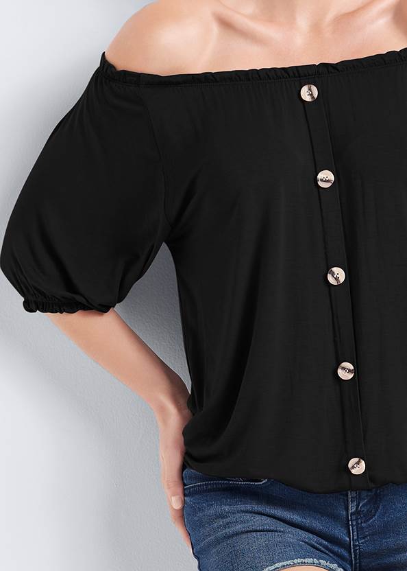 Alternate View Off-The-Shoulder Casual Top