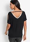 Cropped back view Cold-Shoulder Top