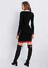 Full back view Button Detail Sweater Dress