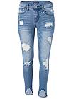 Ghost with background front view Triangle Hem Jeans