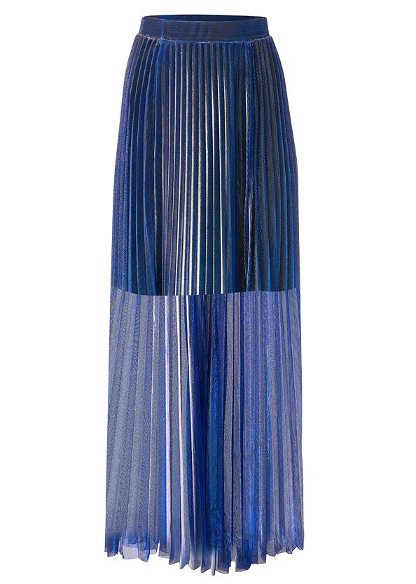 Royal Blue Pleated Maxi Skirt | VENUS