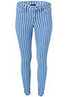 Front View Pinstripe Skinny Jeans