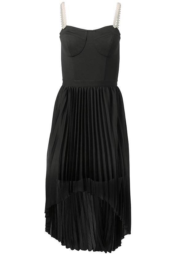 Ghost with background  view Pearl Strap Pleated Dress