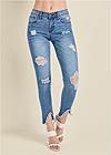 Front View Triangle Hem Jeans