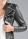 Detail front view Faux Leather Moto Jacket
